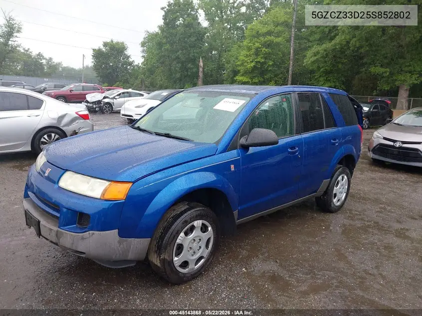 2005 Saturn Vue 4 Cyl VIN: 5GZCZ33D25S852802 Lot: 45143868