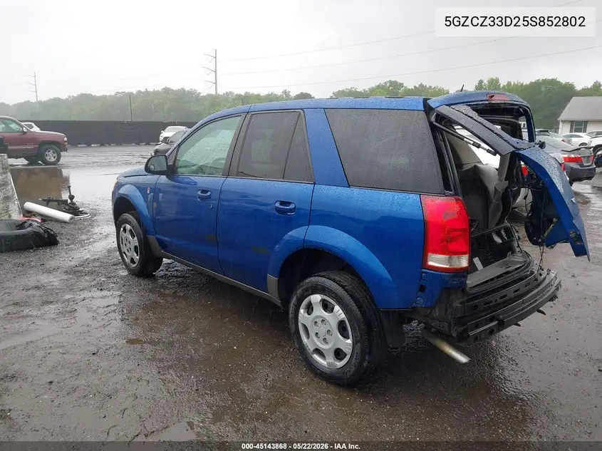 2005 Saturn Vue 4 Cyl VIN: 5GZCZ33D25S852802 Lot: 45143868