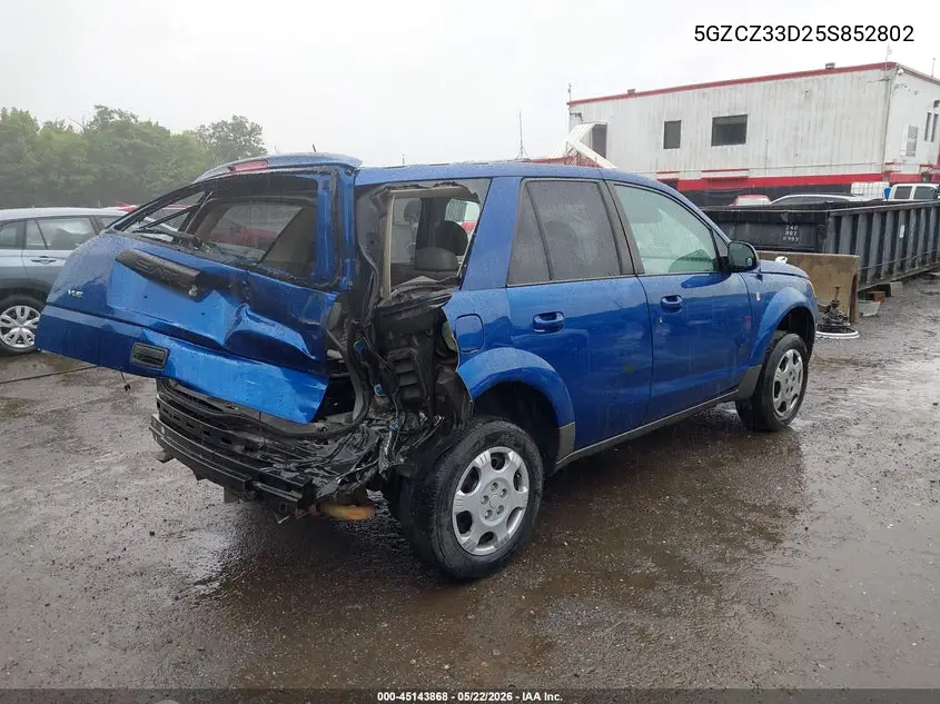 2005 Saturn Vue 4 Cyl VIN: 5GZCZ33D25S852802 Lot: 45143868