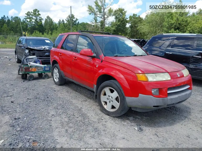 2005 Saturn Vue V6 VIN: 5GZCZ53475S801985 Lot: 45488725