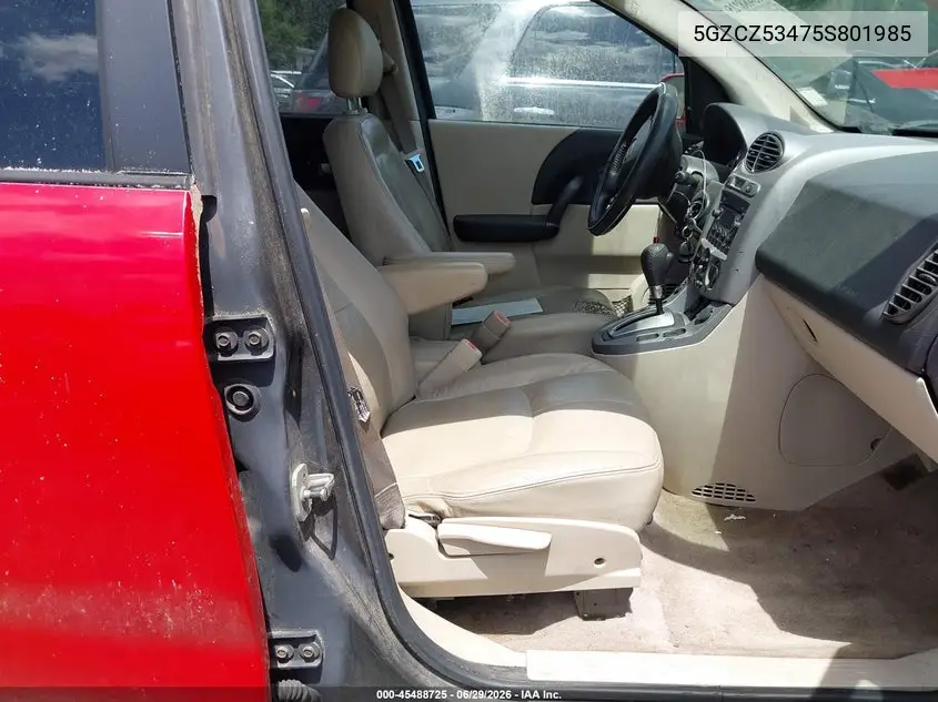 2005 Saturn Vue V6 VIN: 5GZCZ53475S801985 Lot: 45488725