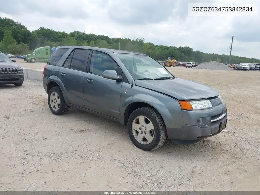 2005 Saturn Vue V6 VIN: 5GZCZ63475S842834 Lot: 45564595