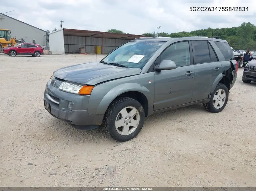 2005 Saturn Vue V6 VIN: 5GZCZ63475S842834 Lot: 45564595