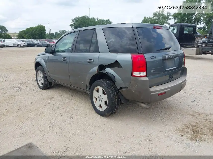 2005 Saturn Vue V6 VIN: 5GZCZ63475S842834 Lot: 45564595
