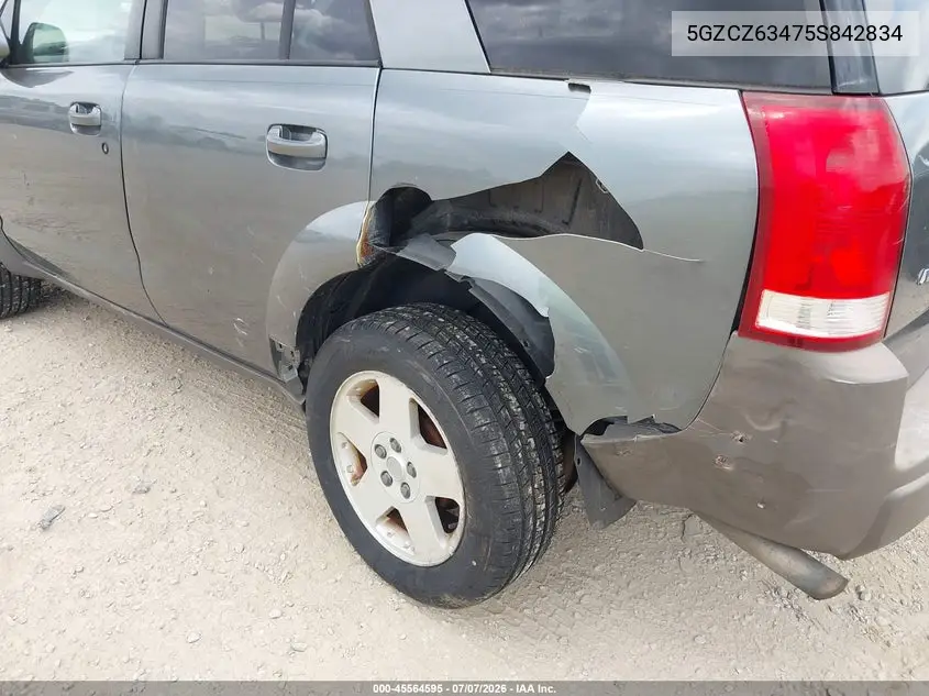 2005 Saturn Vue V6 VIN: 5GZCZ63475S842834 Lot: 45564595