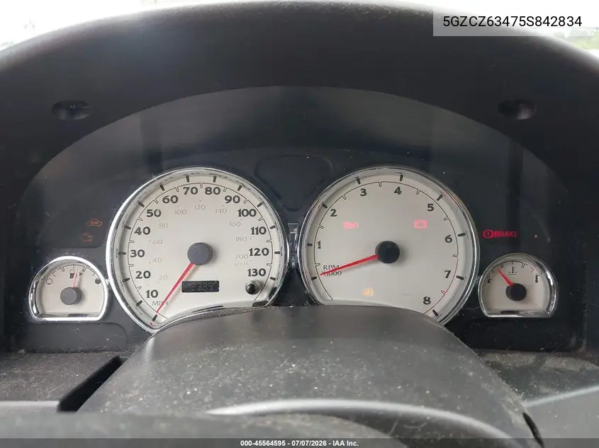2005 Saturn Vue V6 VIN: 5GZCZ63475S842834 Lot: 45564595