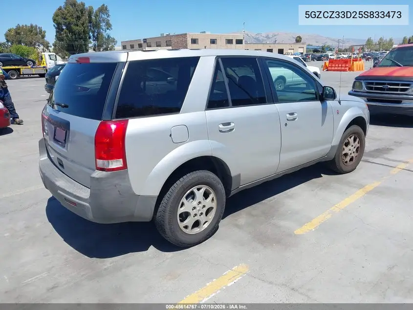 2005 Saturn Vue 4 Cyl VIN: 5GZCZ33D25S833473 Lot: 45614767
