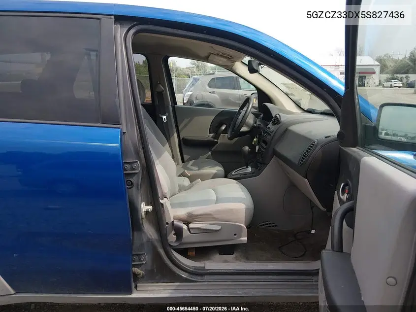 2005 Saturn Vue 4 Cyl VIN: 5GZCZ33DX5S827436 Lot: 45654450