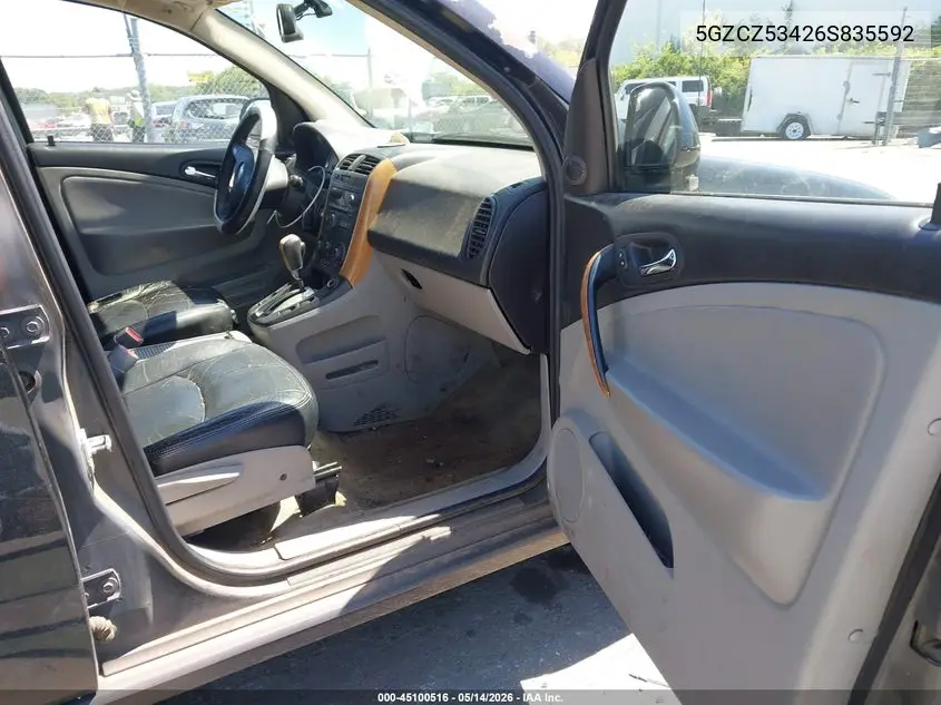 2006 Saturn Vue V6 VIN: 5GZCZ53426S835592 Lot: 45100516