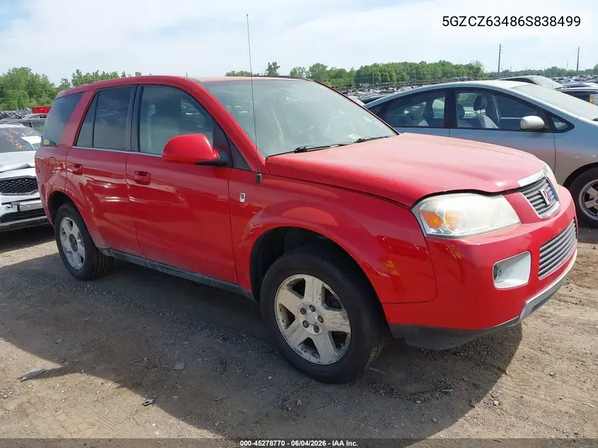 2006 Saturn Vue V6 VIN: 5GZCZ63486S838499 Lot: 45278770