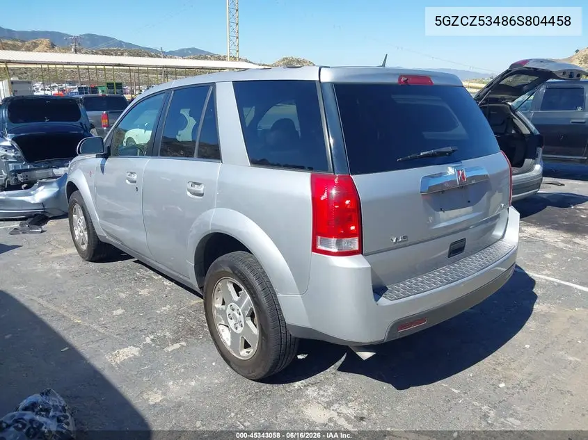 2006 Saturn Vue V6 VIN: 5GZCZ53486S804458 Lot: 45343058