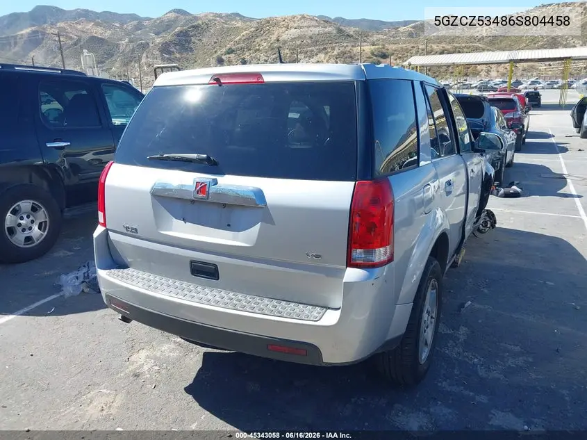 2006 Saturn Vue V6 VIN: 5GZCZ53486S804458 Lot: 45343058