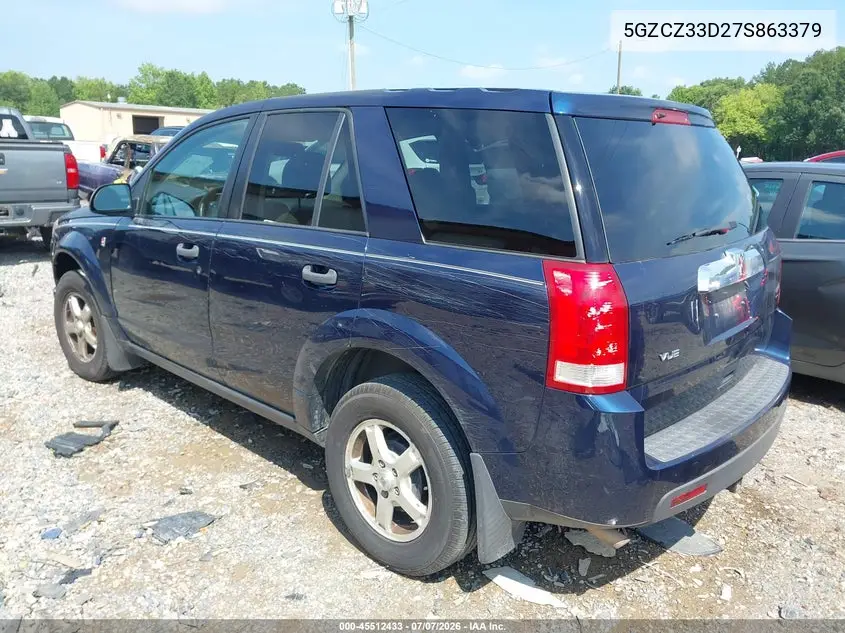 2007 Saturn Vue 4 Cyl VIN: 5GZCZ33D27S863379 Lot: 45512433