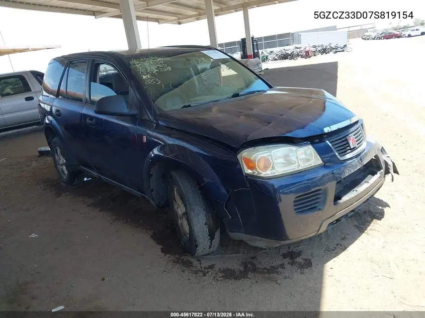 2007 Saturn Vue 4 Cyl VIN: 5GZCZ33D07S819154 Lot: 45617822