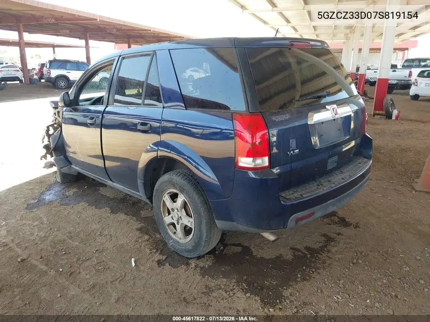2007 Saturn Vue 4 Cyl VIN: 5GZCZ33D07S819154 Lot: 45617822