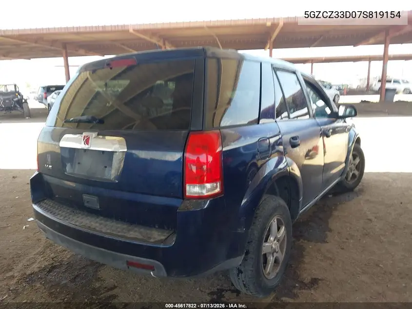 2007 Saturn Vue 4 Cyl VIN: 5GZCZ33D07S819154 Lot: 45617822