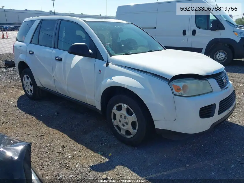 2007 Saturn Vue 4 Cyl VIN: 5GZCZ33D67S819756 Lot: 45618566
