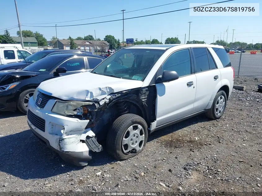 2007 Saturn Vue 4 Cyl VIN: 5GZCZ33D67S819756 Lot: 45618566