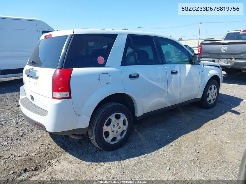 2007 Saturn Vue 4 Cyl VIN: 5GZCZ33D67S819756 Lot: 45618566