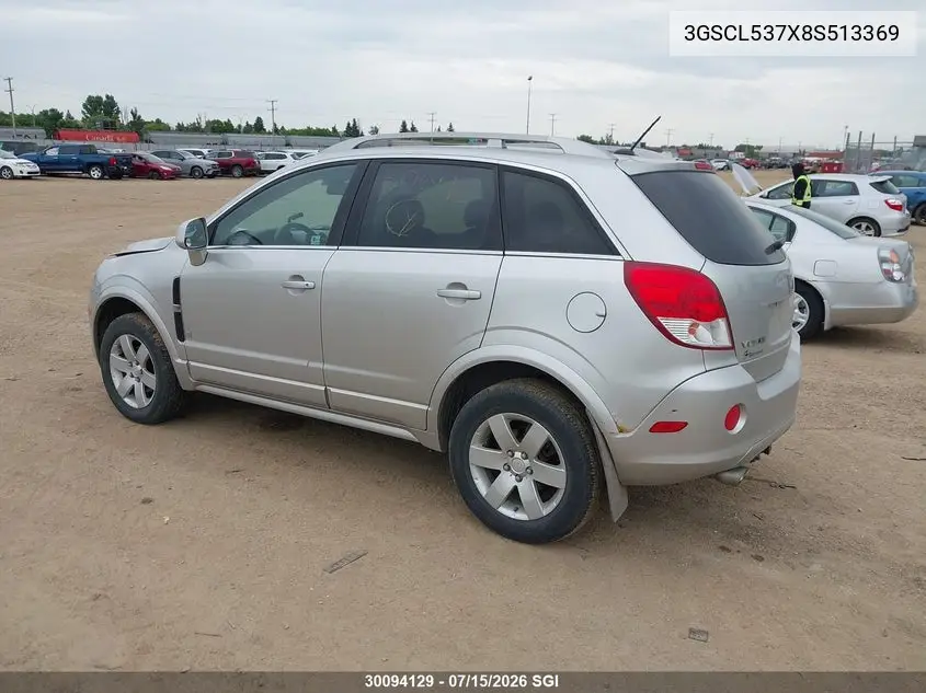 2008 Saturn Vue Xr VIN: 3GSCL537X8S513369 Lot: 30094129