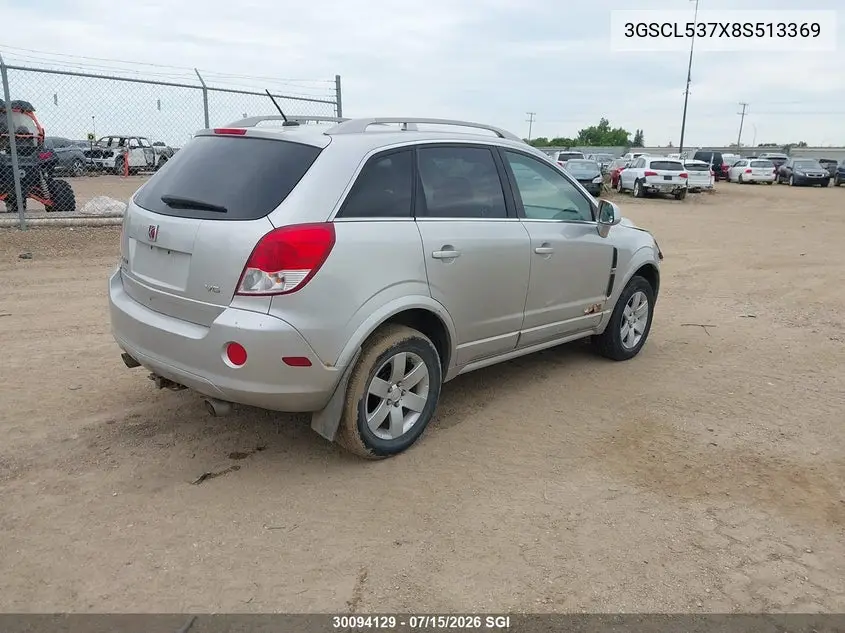 2008 Saturn Vue Xr VIN: 3GSCL537X8S513369 Lot: 30094129