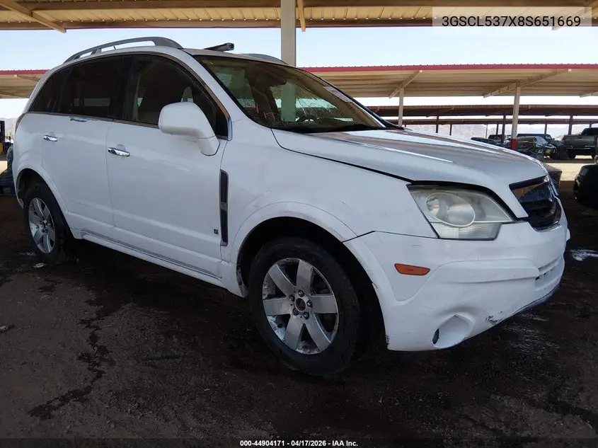 2008 Saturn Vue V6 Xr VIN: 3GSCL537X8S651669 Lot: 44904171