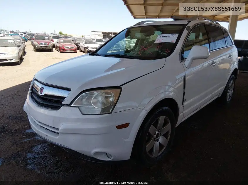 2008 Saturn Vue V6 Xr VIN: 3GSCL537X8S651669 Lot: 44904171