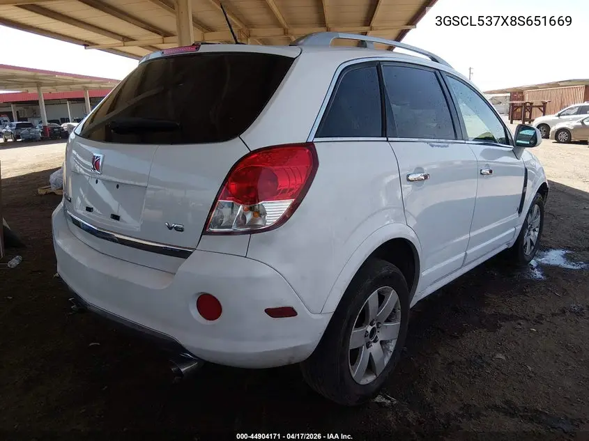 2008 Saturn Vue V6 Xr VIN: 3GSCL537X8S651669 Lot: 44904171