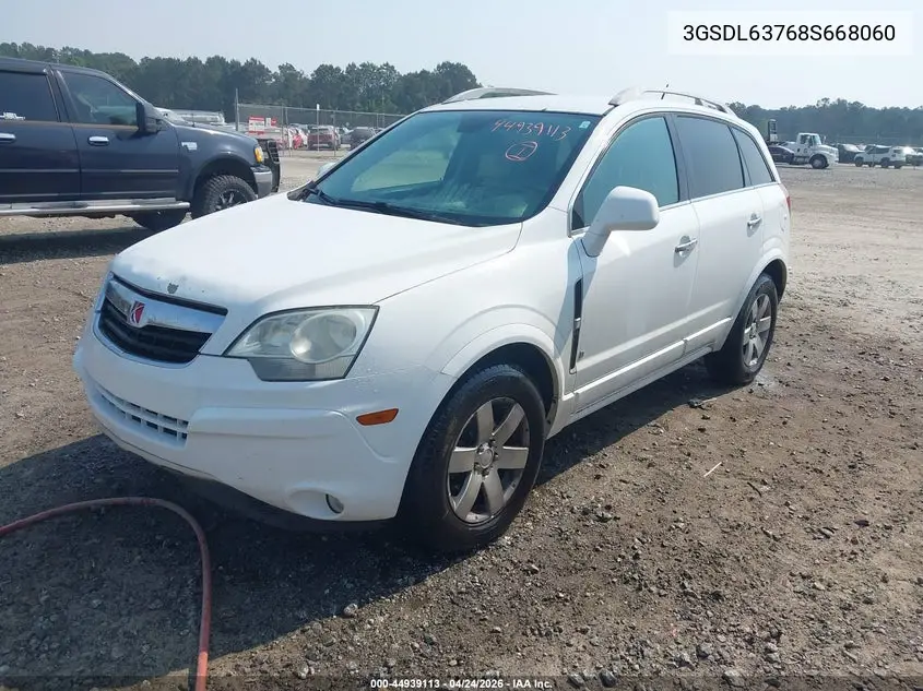 2008 Saturn Vue V6 Xr VIN: 3GSDL63768S668060 Lot: 44939113