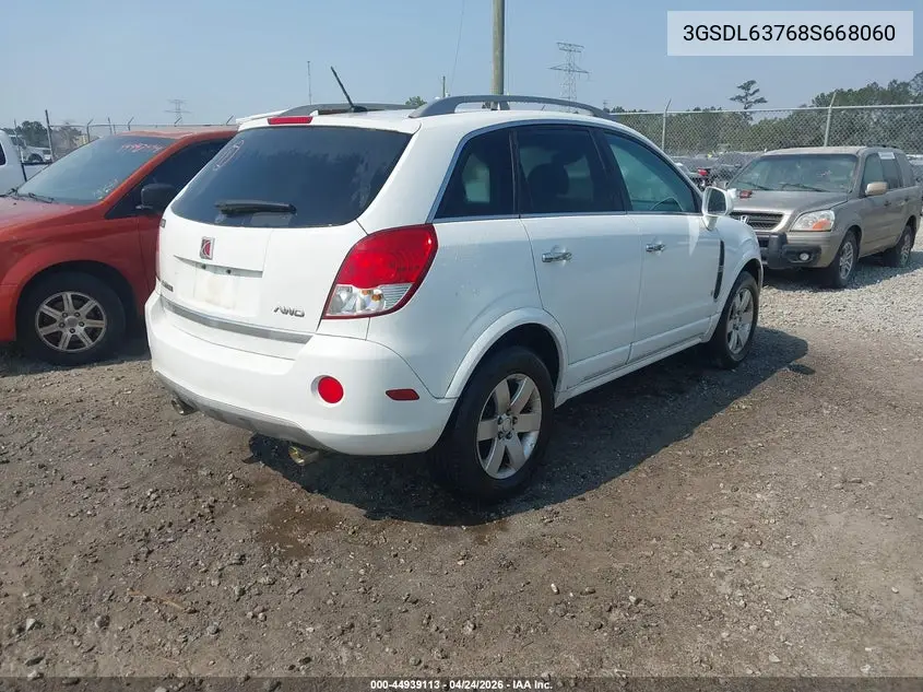 2008 Saturn Vue V6 Xr VIN: 3GSDL63768S668060 Lot: 44939113