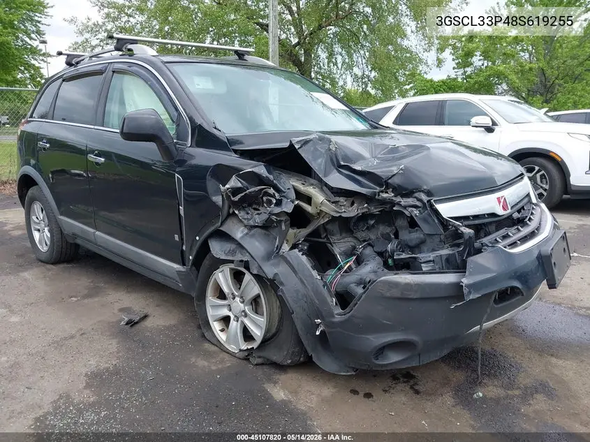 2008 Saturn Vue 4-Cyl Xe VIN: 3GSCL33P48S619255 Lot: 45107820