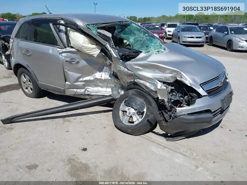 2008 Saturn Vue 4-Cyl Xe VIN: 3GSCL33P18S691904 Lot: 45111979