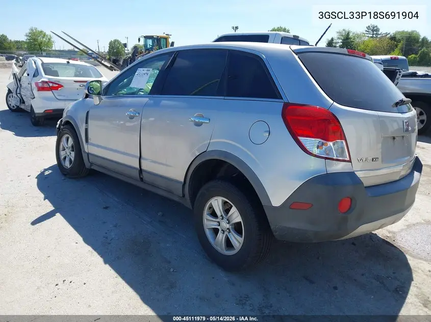 2008 Saturn Vue 4-Cyl Xe VIN: 3GSCL33P18S691904 Lot: 45111979