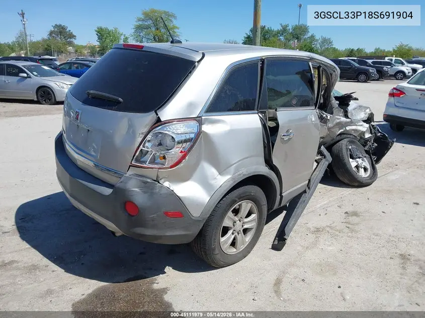 2008 Saturn Vue 4-Cyl Xe VIN: 3GSCL33P18S691904 Lot: 45111979