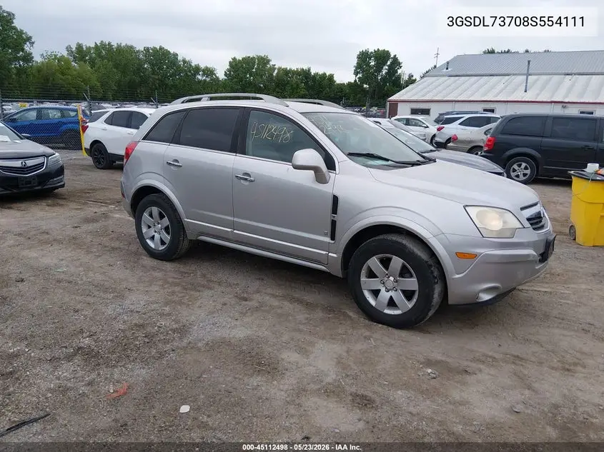 2008 Saturn Vue V6 Xr VIN: 3GSDL73708S554111 Lot: 45112498