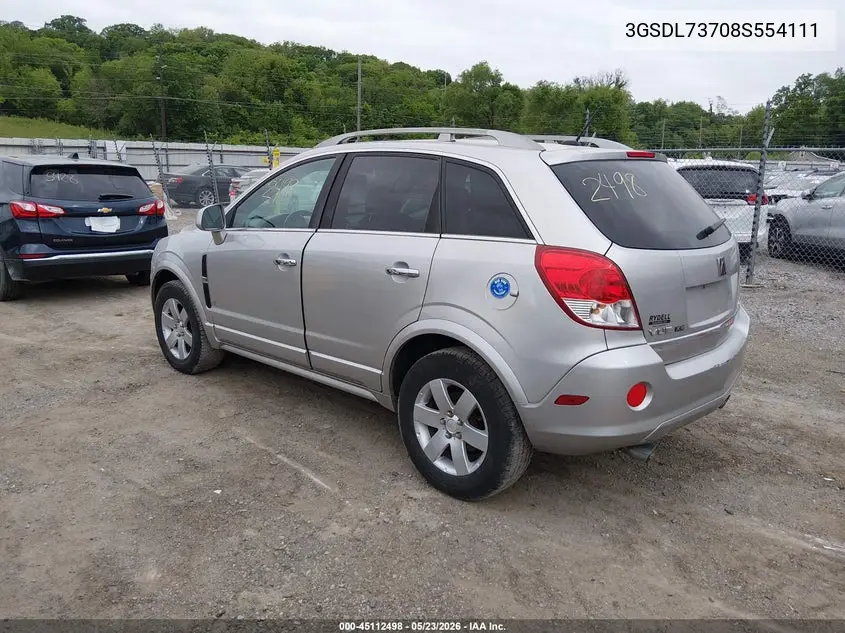 2008 Saturn Vue V6 Xr VIN: 3GSDL73708S554111 Lot: 45112498