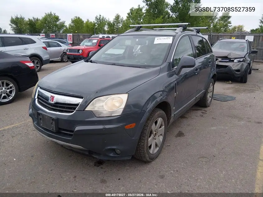 2008 Saturn Vue V6 Xr VIN: 3GSDL73708S527359 Lot: 45175527