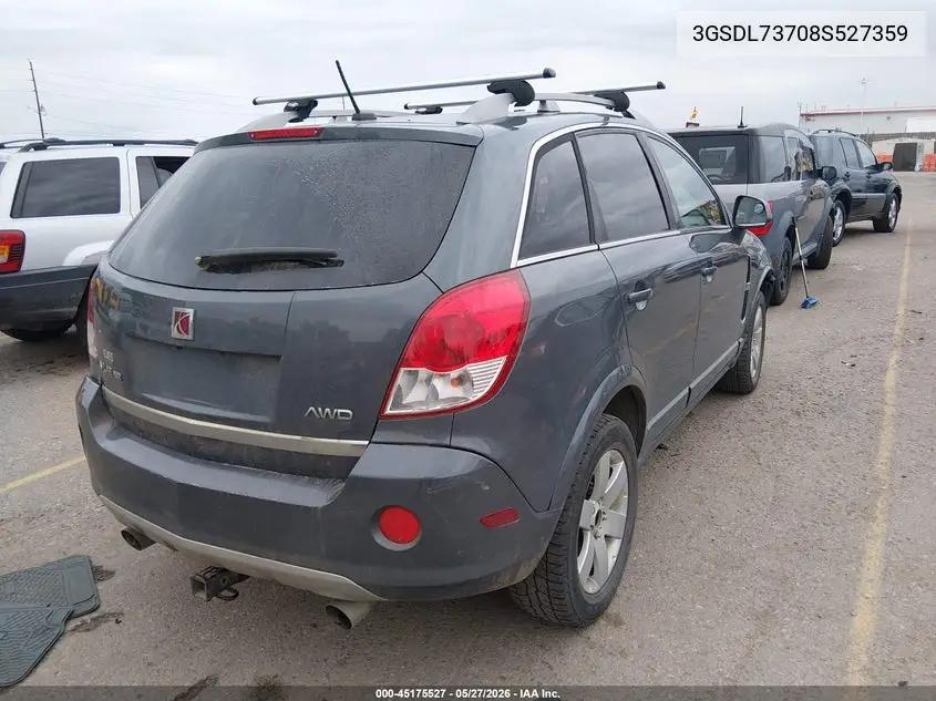 2008 Saturn Vue V6 Xr VIN: 3GSDL73708S527359 Lot: 45175527