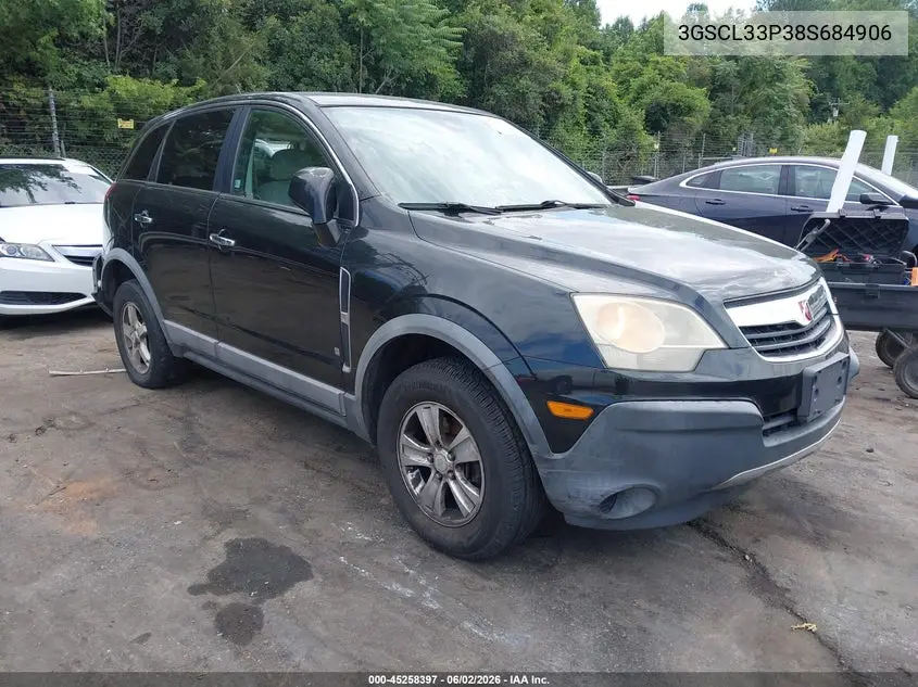 2008 Saturn Vue 4-Cyl Xe VIN: 3GSCL33P38S684906 Lot: 45258397