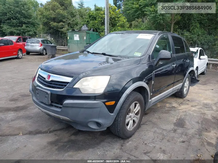 2008 Saturn Vue 4-Cyl Xe VIN: 3GSCL33P38S684906 Lot: 45258397