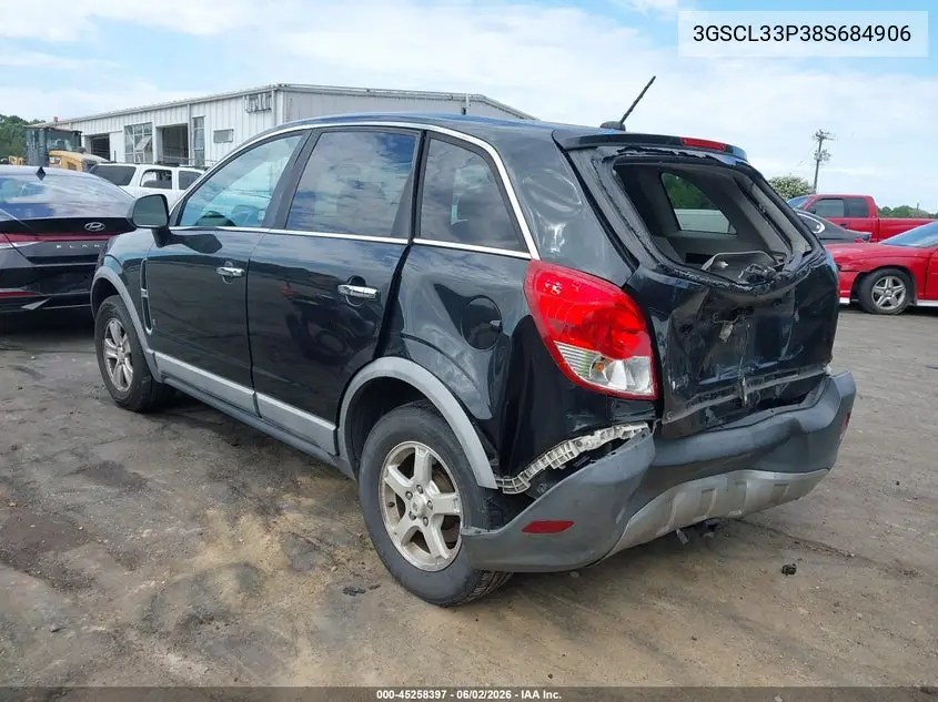 2008 Saturn Vue 4-Cyl Xe VIN: 3GSCL33P38S684906 Lot: 45258397