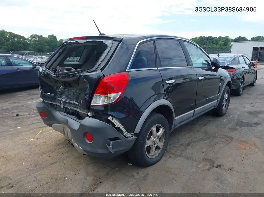 2008 Saturn Vue 4-Cyl Xe VIN: 3GSCL33P38S684906 Lot: 45258397