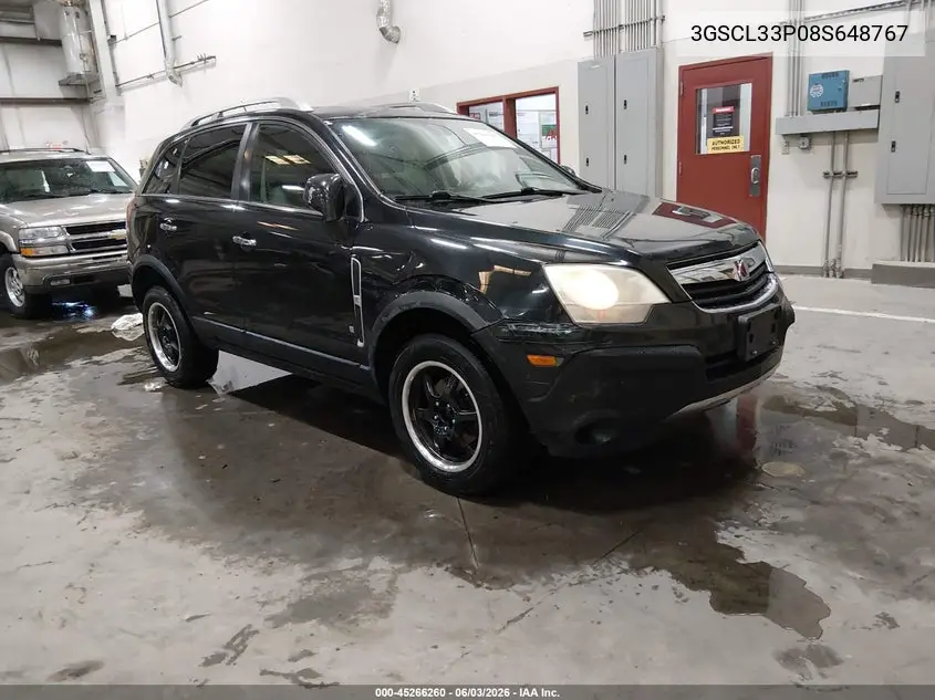 2008 Saturn Vue 4-Cyl Xe VIN: 3GSCL33P08S648767 Lot: 45266260