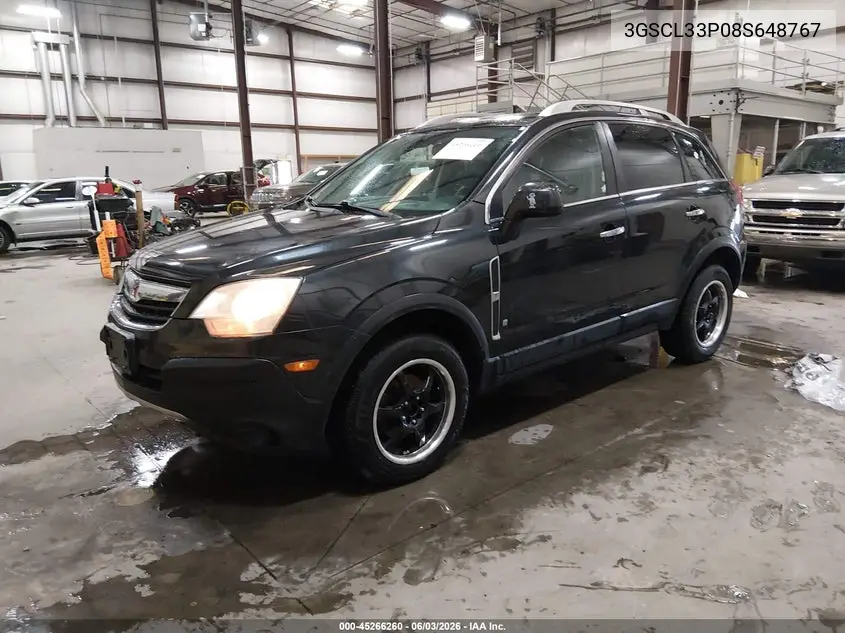 2008 Saturn Vue 4-Cyl Xe VIN: 3GSCL33P08S648767 Lot: 45266260