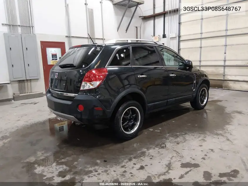 2008 Saturn Vue 4-Cyl Xe VIN: 3GSCL33P08S648767 Lot: 45266260