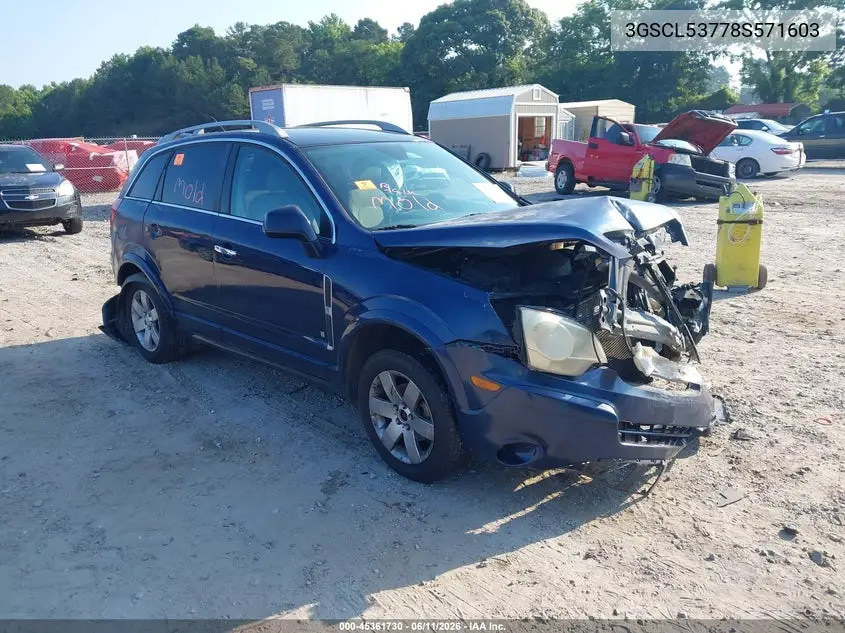 2008 Saturn Vue V6 Xr VIN: 3GSCL53778S571603 Lot: 45361730