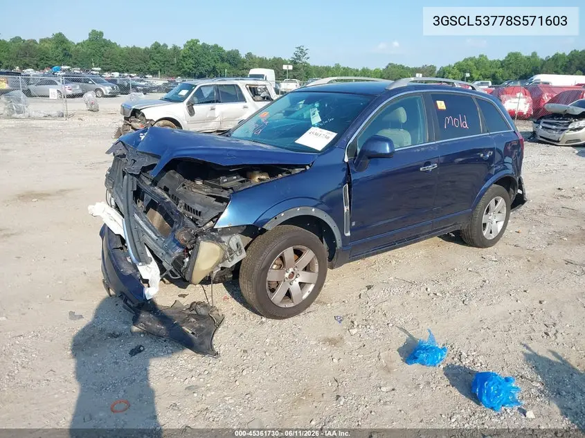 2008 Saturn Vue V6 Xr VIN: 3GSCL53778S571603 Lot: 45361730