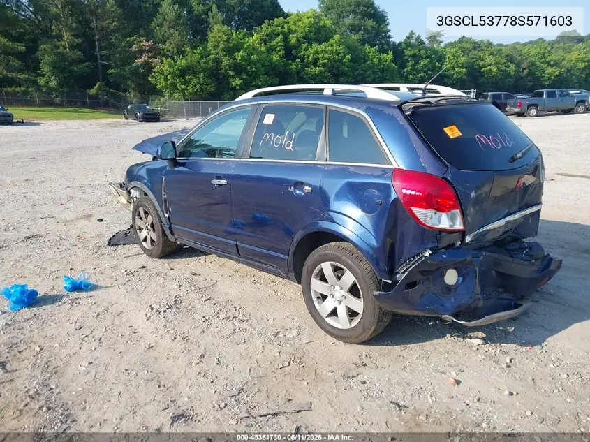 2008 Saturn Vue V6 Xr VIN: 3GSCL53778S571603 Lot: 45361730