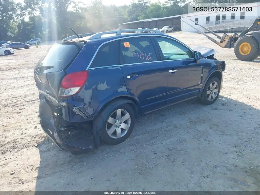2008 Saturn Vue V6 Xr VIN: 3GSCL53778S571603 Lot: 45361730