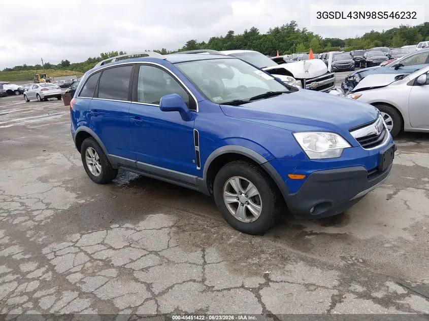 2008 Saturn Vue V6 Xe VIN: 3GSDL43N98S546232 Lot: 45451422